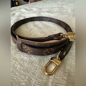 Louis Vuitton Monogram Brown and Gold Shoulder Strap